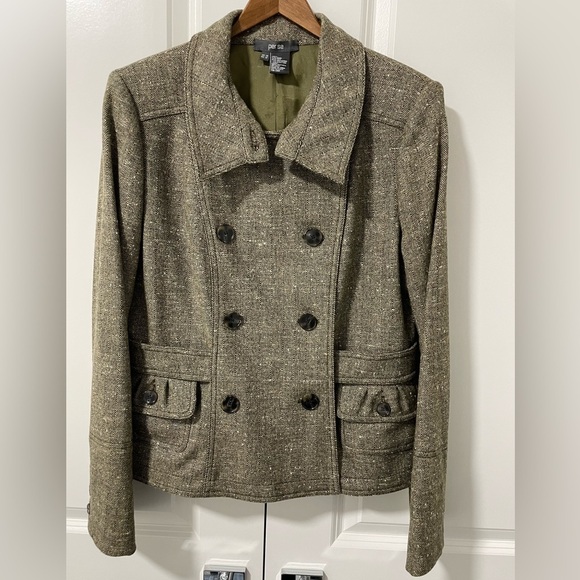Perse Jackets & Blazers - PURSE- silk and wool neutral blazer